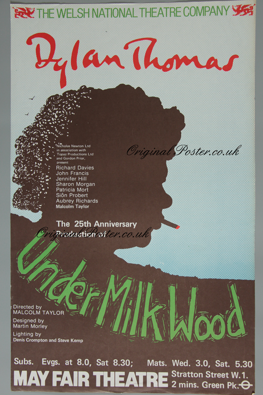 The poster for the 'Under Milk Wood' theatre production